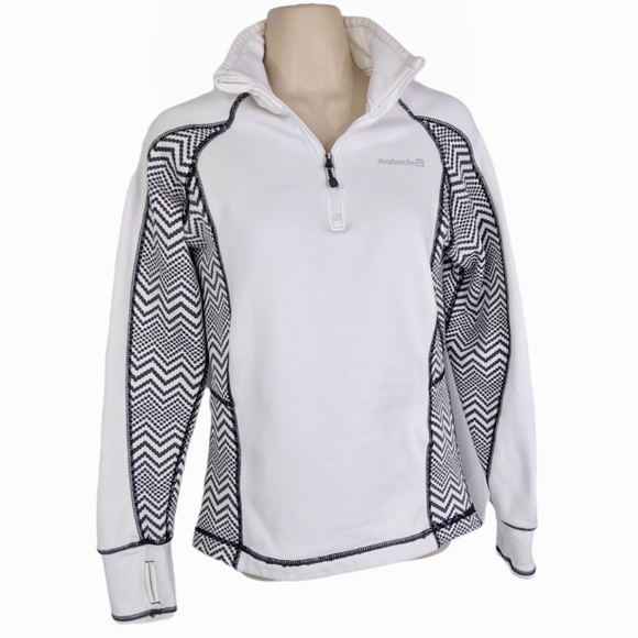 AVALANCHE Quarter Zip Fleece Lined Pullover Sz S - Picture 1 of 12
